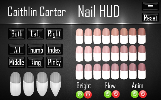 Caithlin - Nail HUD - French Manicure